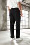 Lightweight and Breathable Cotton Relaxed Fit Baggy Men's Pants - Black - 6