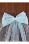 Short Bridal Veil with Bow - 5