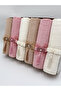 Guipure Embroidered Bow Luxury Dowry Boxed 50X90 Set of 6 Hand Face Towels - 2