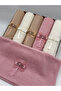 Guipure Embroidered Bow Luxury Dowry Boxed 50X90 Set of 6 Hand Face Towels - 4