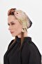 Gold Practical Ready-Made Hijab Bonnet Cut Fiber Retro Patterned 2409_03 - 7