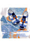 Orthopedic Boy's Sandals Cayman Series Cym2404P Navy Blue Orange - 5
