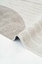 Abstract Patterned Washable Non-Slip Base Chenille Cream Beige Kitchen Rug 8326 - 6