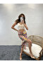 Women's Yellow Skirt with Slits
