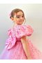 Vintage Baby Girl Dress with Pink Stones, Birthday Dress, Photo Shoot Dress, Suitable for 1-11 Years Old - 6