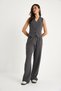 Women's Anthracite High Waist Casual Palazzo Trousers and Vest Knitted Top and Bottom Set 9315 60281022 - 2