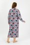 Women's Large Size Long Sleeve Salmon Mother Nightgown 1378 - 6