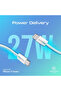 كابل EcoLine-Ci120 فائق السرعة USB-C إلى Lightning بقوة 27 واط - 1.2 متر - أبيض - 2