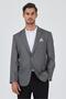 Men's Smoked Mono Collar Cloth Footed Flexible 4 Drop Comfort Fit Classic Jacket 1002250156 - 3