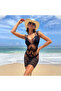 Black Lace Cut Out Detailed Extra Stretch Dress - 2