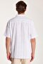 Relax Fit Oversize Cotton Linen Effect Striped Special Design Men's Shirt - 5