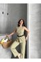 Women's Belted Vest Palazzo Pants Suit Two-Piece - 5