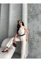 Women's Belted Vest Palazzo Pants Suit Two-Piece - 5