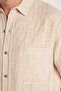 Men's Relax Fit Comfortable Cut Oversized Premium Series Cotton Pack Linen Short Sleeve Pocketed Stone Shirts - 3