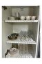 White 55 Cmx10 Mt Silver Water Stone Detail Luxury Satin Quilted Shelf Cover/ Drawer Cover/ Closet Cover - 2