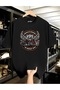 qubo Unisex Oversized Printed Cotton Crew Neck Short Sleeve BLACK T-shirt