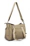 Large Size Crinkle/Clinker Water Repellent Multifunctional Hand Shoulder Crossbody Messenger Bag Dark Beige 3026 - 2
