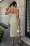 Front Slit dress with chest accessory 2899 - 4