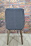 Large Oval Chair Cover Anthracite Jacquard Fabric - 5