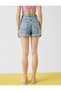 Women's Light Blue Denim Shorts Double Leg Denim Lycra Tightener Premium - 2