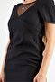 Women Plain Mini Dress, Black - 4
