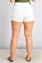 Women Mom Fit Five Pocket Denim Shorts, White - 2