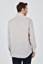 Men's Long Sleeve Linen Button-Down Collar Comfort Fit Shirt 1004250114 - 5
