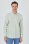 Men's Light Green Short Sleeve Cotton Comfort Fit Shirt 1004250128 - 2