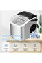 Ice Maker Countertop with Handle, 12Kg/24H, Portable Small Ice Machine for kitchen, BH-14, Silver - 4