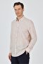 Men's Light Salmon Long Sleeve Cotton Comfort Fit Shirt 1004250127 - 3