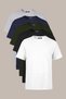 Men's Multi-Colored T-Shirt Regular Fit Relaxed Fit Crew Neck 5-Piece Basic T-Shirt Pack