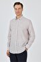 Brown Long Sleeve Pocketless Cotton Casual Comfort Fit Shirt 1004250127 - 3