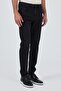 Black Gabardine 5 Pocket Straight Leg Casual Slim Fit Cotton Denim Trousers 1023250152 - 3