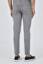 Men's Gray Cotton 5-Pocket Slim Fit 5-Pocket Trousers 1003250318 - 4