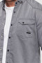 Slim Fit Men's Denim Shirt Grey - 3