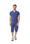 Men's Mechanical Linen Shirt Below Knee Capri Suit