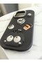 iPhone 14 Pro Compatible Case Cute Charcoal Soft Silicone Cover - 3