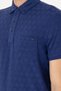 Men's Slim Fit Polo Neck Pocket Light Navy Blue Textured T-Shirt 50300036-Vr059 - 7