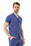 Men's Mechanical Linen Shirt Below Knee Capri Suit - 5