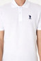 Men's Regular Fit Polo Neck White Textured T-Shirt 50300165-Vr013 - 6