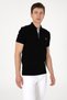 Men's Slim Fit Polo Neck Black T-Shirt 50310669-Vr046 - 3