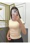 New Product Waist Gathered Crew Neck Viscose Blouse - 2