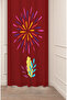Bohemian Leaf Geometric Line Lamp Patterned Special Design Digital Printed (Single Wing) Modern Background Curtain