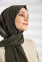 شال شيفون سميك كاكي غامق - 2