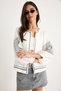 Women's White Embroidery Detailed Summer Muslin Jacket G28-4907 60283341 - 3