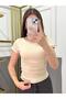 New Product Waist Gathered Crew Neck Viscose Blouse