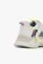 White Multicolor Velcro Laced Transparent Thick Sole Women's Sneaker - 5