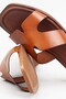 Genuine Leather Women's Tan Slippers - 4