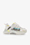 White Multicolor Velcro Laced Transparent Thick Sole Women's Sneaker