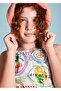 Girl's Printed Dress White 6986 - 2